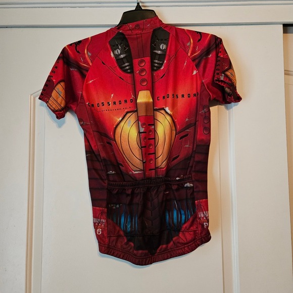 Life On Track Iron Man Marvel Cycling Jersey Size Medium Short-Sleeve Full-Zip - Picture 2 of 9
